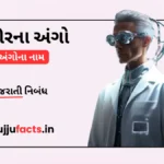 શરીરના અંગોના નામ | Body Parts Name In Gujarati and English